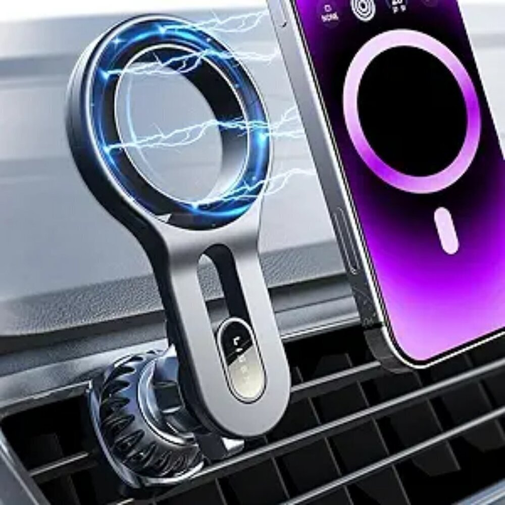MagSafe Car Mount for iPhone 16 15 14 13 12 Magnetic Vent Phone Holder Black